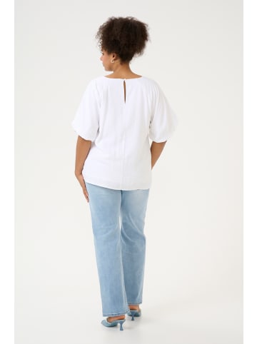KAFFE curve Kurzarm-Bluse KCgabbi Regular fit in Optical White