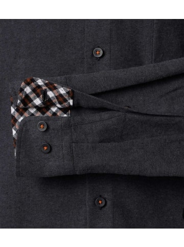 Redmond Langarm-Hemd in grau