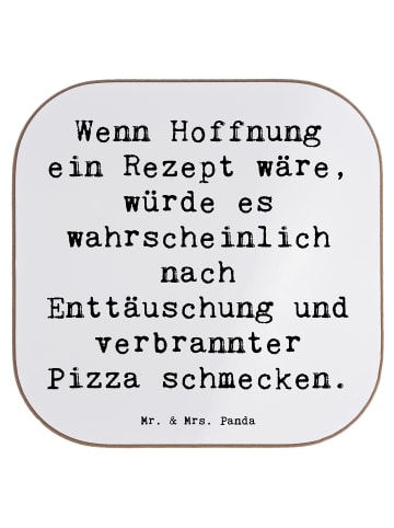 Mr. & Mrs. Panda Tassen Untersetzer Spruch Hoffnung in schwierig... in Weiß