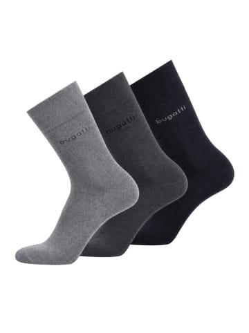 Bugatti Socken 3er Pack in Schwarz/Grau