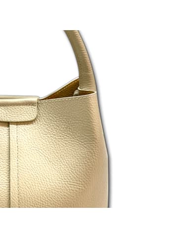 Florence Florence Umhängetasche Leder beige ca. 26cm