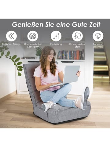 COSTWAY Bodenstuhl in Grau