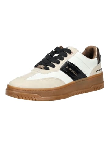 S.OLIVER RED LABEL Sneaker in Beige/Weiß
