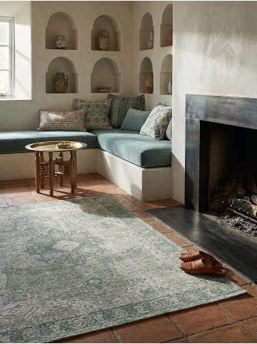 KADIMA DESIGN Flachgewebe-Teppich Handgewebt COQUET Pflegeleicht Vintage in Grün
