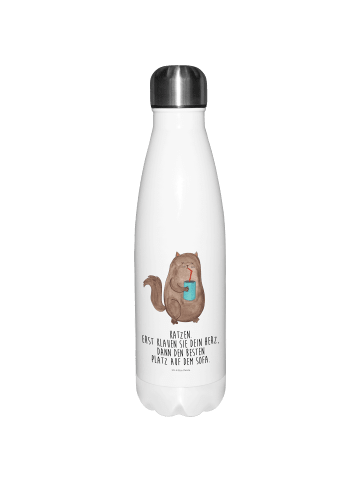 Mr. & Mrs. Panda Thermos Katze Dose mit Spruch in Weiß