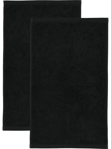 Erwin Müller Frottier Gästetuch 2er-Pack Heidenheim in schwarz