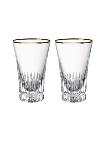 Villeroy & Boch 2er Set Longdrinkgläser Grand Royal Gold 300 ml in transparent-gold