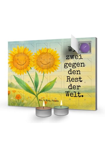 Mr. & Mrs. Panda Duftkerzen Adventskalender Blume Sonnenblume De... in Weiß