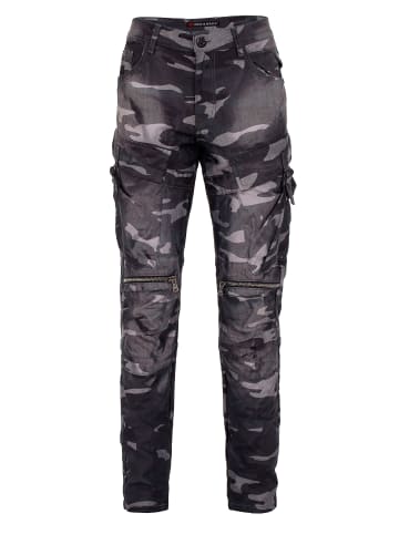 Cipo & Baxx Cargojeans in Anthrazit Camouflage