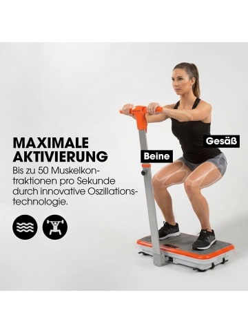 VibroShaper Vibro Shaper Massagegerät Vibrationsplatte mit Griff in Orange