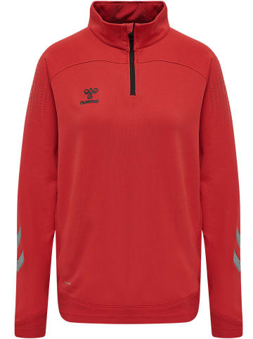 Hummel Jacke Mit Kurzem Reißverschluss Hmllead Woman Half Zip in TRUE RED