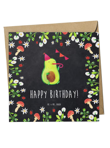 Mr. & Mrs. Panda Deluxe Karte Avocado Geburtstag mit Spruch in Kreidetafel