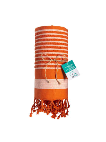 Yuhu Strandtuch Pareo Futa Hamamtuch 90 x 170 cm in Orange
