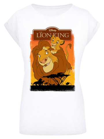 F4NT4STIC T-Shirt 'Disney König der Löwen Simba und Mufasa' in weiß