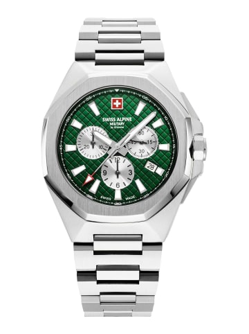 Swiss Alpine Military by Grovana Analoguhr für Herren in silber