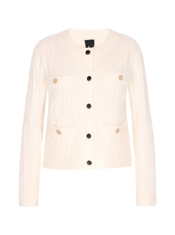 DreiMaster Klassik Damen Cardigan in Wollweiss