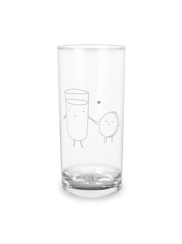Mr. & Mrs. Panda Gravur Glas Milch Keks ohne Spruch in Transparent