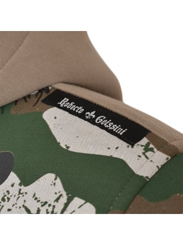 Roberto Geissini CamouSkull Hoodie Khaki