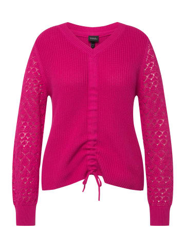 Ulla Popken Pullover in fuchsia pink