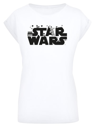 F4NT4STIC T-Shirt Star Wars Minimalist Logo in weiß