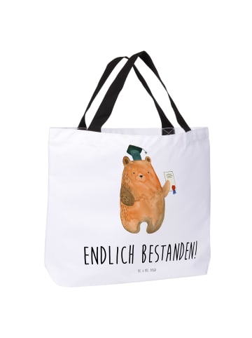 Mr. & Mrs. Panda Tasche Bär Prüfung mit Spruch in Weiß