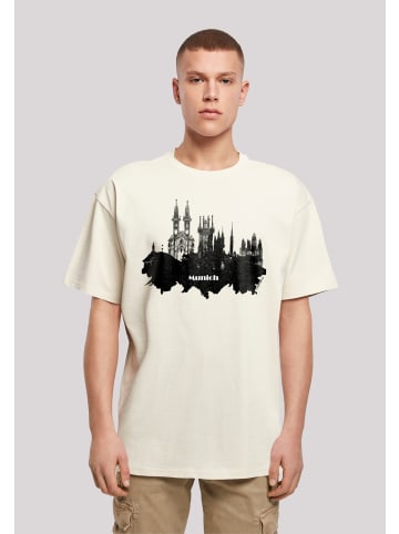 F4NT4STIC T-Shirt Cities Collection - Munich skyline in sand