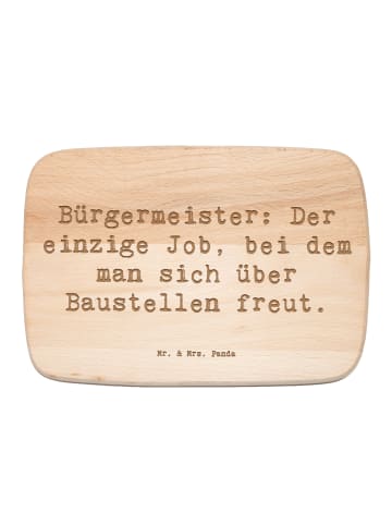 Mr. & Mrs. Panda Vesperbrett Spruch Bürgermeister Freude mit Spruch in Transparent