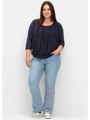 sheego Blusenshirt in tiefblau