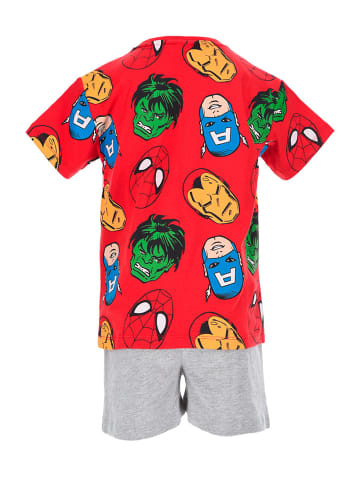 Avengers 2tlg. Outfit: Sommer-Set T-Shirt und Shorts in Rot