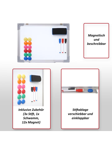 MCW Whiteboard C84 mit Zubehör, 110x80cm