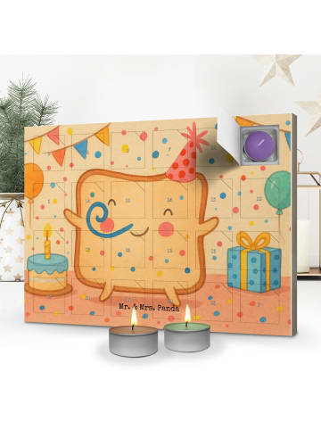 Mr. & Mrs. Panda Duftkerzen Adventskalender Toast Party Design o... in Weiß