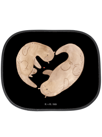 Mr. & Mrs. Panda Sonnenblende Auto Otter Valentine ohne Spruch in Schwarz