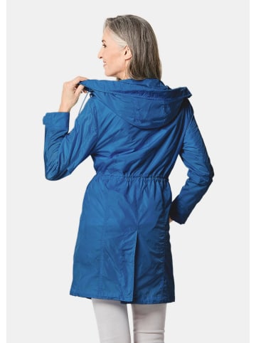 GOLDNER Trendiger leichter Regen Parka aus funktionalem Material in royalblau