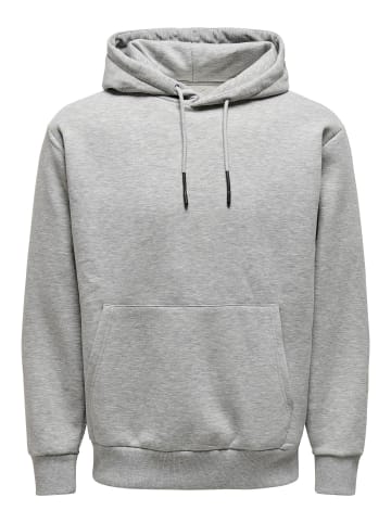 Only&Sons Weicher Kapuzen Pullover Basic Hoodie ONSCERES in Grau-2