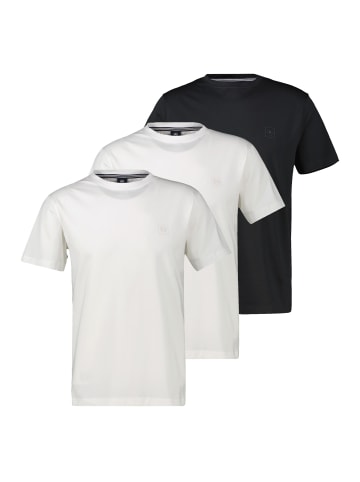 Lerros T-Shirt Basic in Creme / schwarz