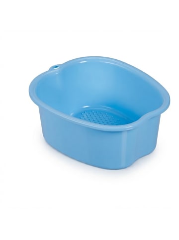 relaxdays 2 x Fußbadewanne in Blau - (B)33 x (H)15 x (T)38cm