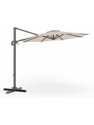 COSTWAY Sonnenschirm Alu 300 x 300 cm in Beige