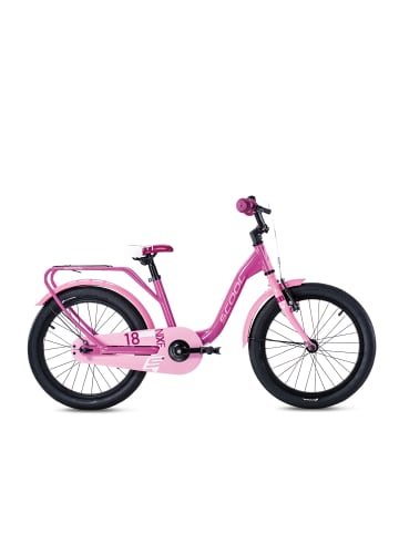S'COOL Kinderfahrrad - niXe 18 Zoll 1-Gang | ab 5 Jahre - Pink/Baby Pink