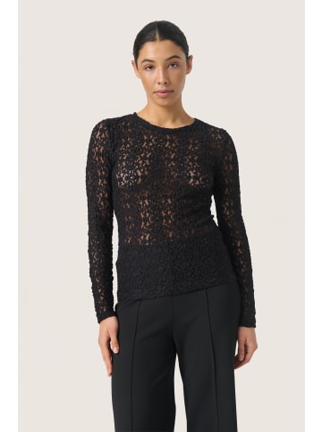 Soaked in Luxury Langarm-Shirt SLMaleve Slim fit in Black