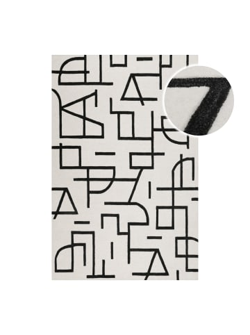 Wecon Home Wollteppich Beatrice in creme weiß, schwarz