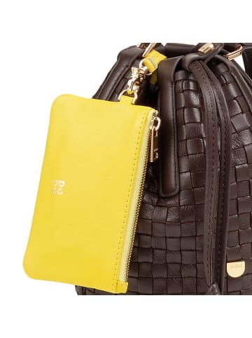 DuDu Filicudi Beuteltasche Leder 14 cm in coffee brown