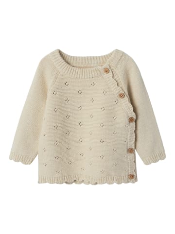 name it Strickjacke NNBFLAGUNA WRAP KNIT CARD LIL in turtledove