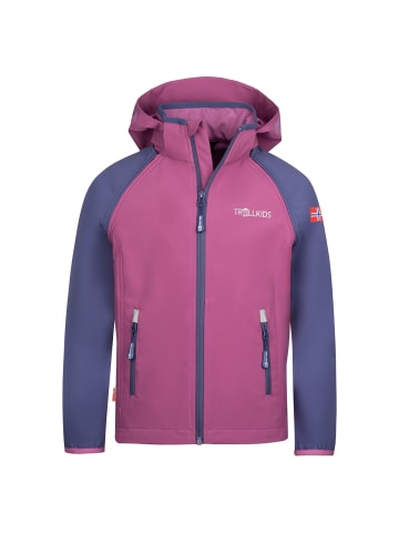 Trollkids Softshell Jacke Zip Off "Rondane" in Malvenpink/Violettblau