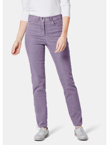 GOLDNER High-Stretch-Jeanshose Damen Jeans Slim Fit LOUISA mit Stretch-Anteil in lavendel