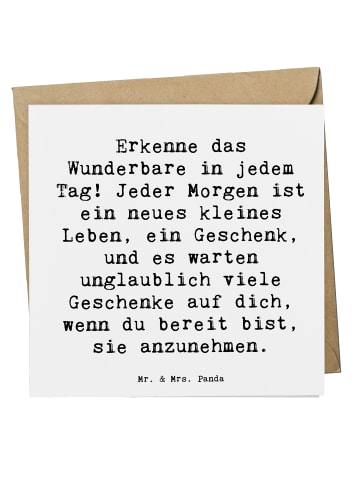 Mr. & Mrs. Panda Deluxe Karte Spruch Erleuchtung im Alltag mit S... in Weiß