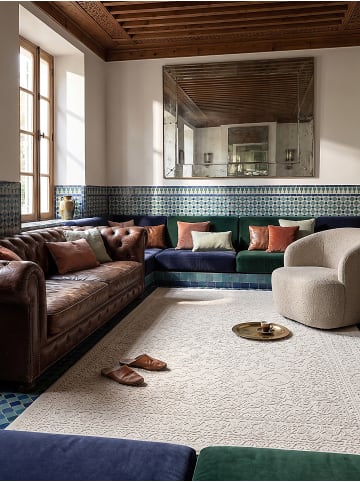 KADIMA DESIGN Kurzflorteppich Uni pflegeleicht Wohnzimmer Schlafzimmer Flur Esszimmer in Creme