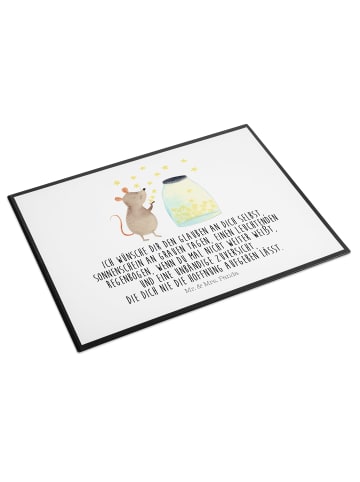 Mr. & Mrs. Panda Schreibunterlage Maus Sterne mit Spruch in Weiß