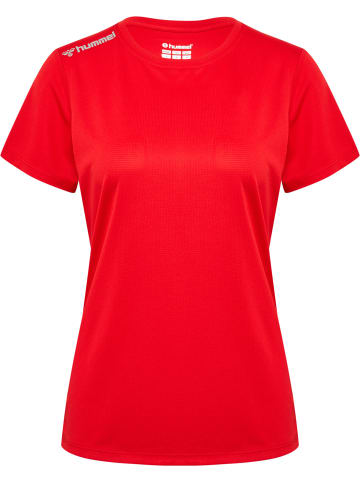 Hummel Hummel T-Shirt S/S Hmlrun Laufen Damen Atmungsaktiv Leichte Design in TANGO RED