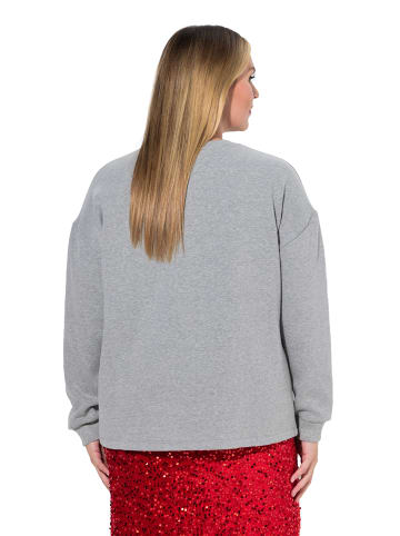 MIAMODA Sweatshirt in grau melange