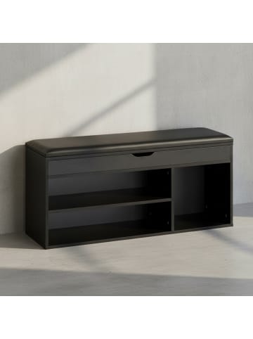 KADIMA DESIGN Schuhbank mit Sitzfläche Garderoben-Bank 104x51x32 cm Kunstleder